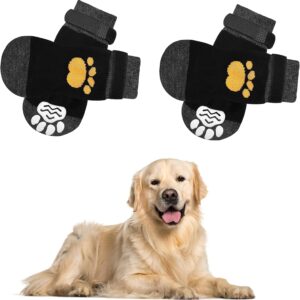 4Pcs Dog Socks,Anti-Slip Dog Socks Paws Stop Licking,Adjustable Dog Socks Dog Cat Paw Protector For Pet Indoor Traction Control Wear Hardwood Floors & Outdoor Walking