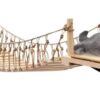 A.FATI Wall-Mounted Cat Roped Bridge, Cat Brideg Long for Indoor Cats, Wooden Cat/Kitty Bed and Perches with Sisal Scratch Mat, Cat Wall Furniture for Sleeping, Playing, Climbing, Cat Wall Shelves