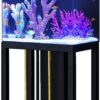Aquadock 12 Gallons Acrylic Rectangle Aquarium Fish Tank with Stand, Filter, Pump & Lamp, Betta Fish Starter Kit Creative Landscape Ecological for Home Decor, Patios Living Office Room, and Kitchen