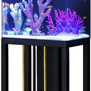 Aquadock 12 Gallons Acrylic Rectangle Aquarium Fish Tank with Stand, Filter, Pump & Lamp, Betta Fish Starter Kit Creative Landscape Ecological for Home Decor, Patios Living Office Room, and Kitchen