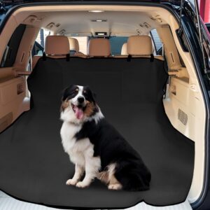 Bodyplus Car Boot Protector - Tear Resistant, Anti Scratch Car Boot Liner for Dogs Bumper Protection - Heavy Duty, Waterproof, Easy to Clean Dog Car Boot Covers for Cars - Black