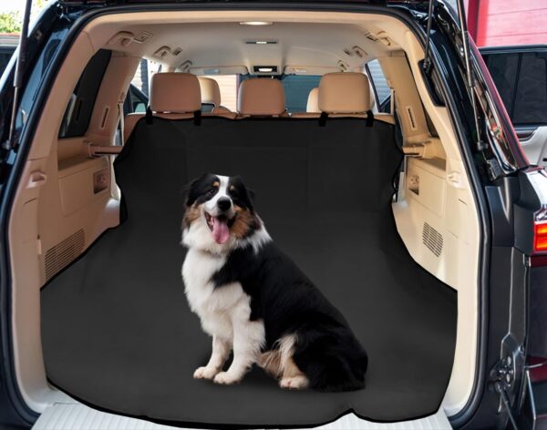 Bodyplus Car Boot Protector - Tear Resistant, Anti Scratch Car Boot Liner for Dogs Bumper Protection - Heavy Duty, Waterproof, Easy to Clean Dog Car Boot Covers for Cars - Black