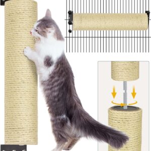 Cat Wall Shelves Cat Scratching Posts-2 Pack Cat Scratch Post 15.7’’ for Cat Cage Cat Climbing Shelves Cat Wall Furniture Cat Corner Scratcher for Indoor Cats (Sisal)