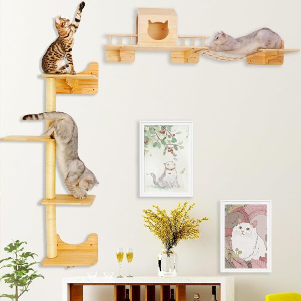 Cat Wall Shelves, Furniture Set, Shelves and Perches for Wall