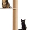 Catforest Cat Climbing Tower, Floor-to-Ceiling, Natural Sisal Rope Scratching Post, 93.7-101.1Inch, 101.2-108.6Inch, 108.7-115.4Inch