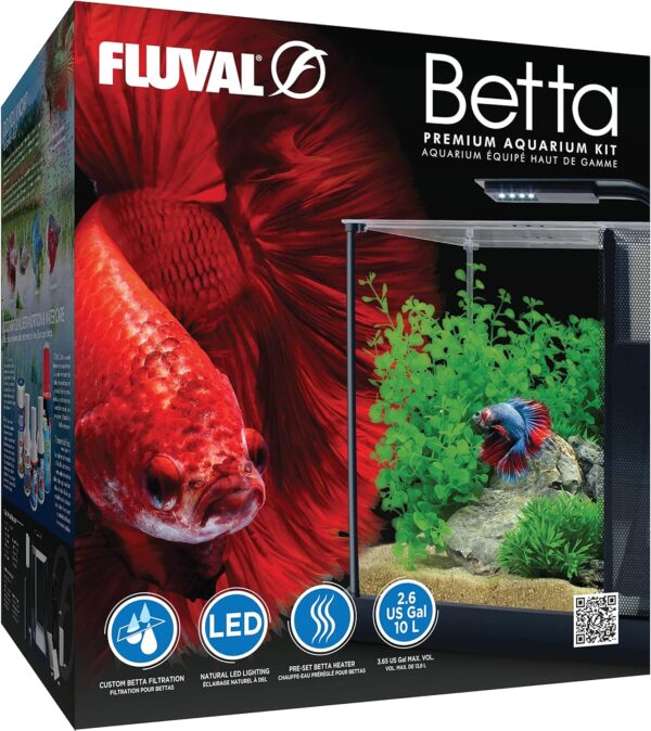 Fluval Betta Premium Aquarium Kit, 2.6 Gallon