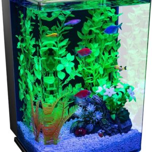 GloFish aquarium Kit 5 Gallons, Includes Hinged Cycle Light And Hidden Filtration