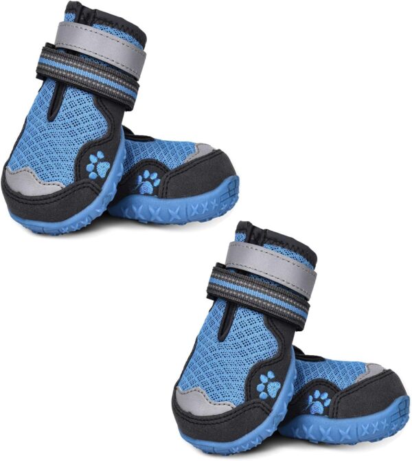 Hipaw Summer Dog Boots, Breathable Dog Bootie, Nonslip Paw Protector for Hot Pavement Blue