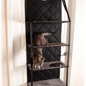 K&H Pet Products Hangin’ Cat Tree - 4 Story Gray 12 X 22 X 65 Inches