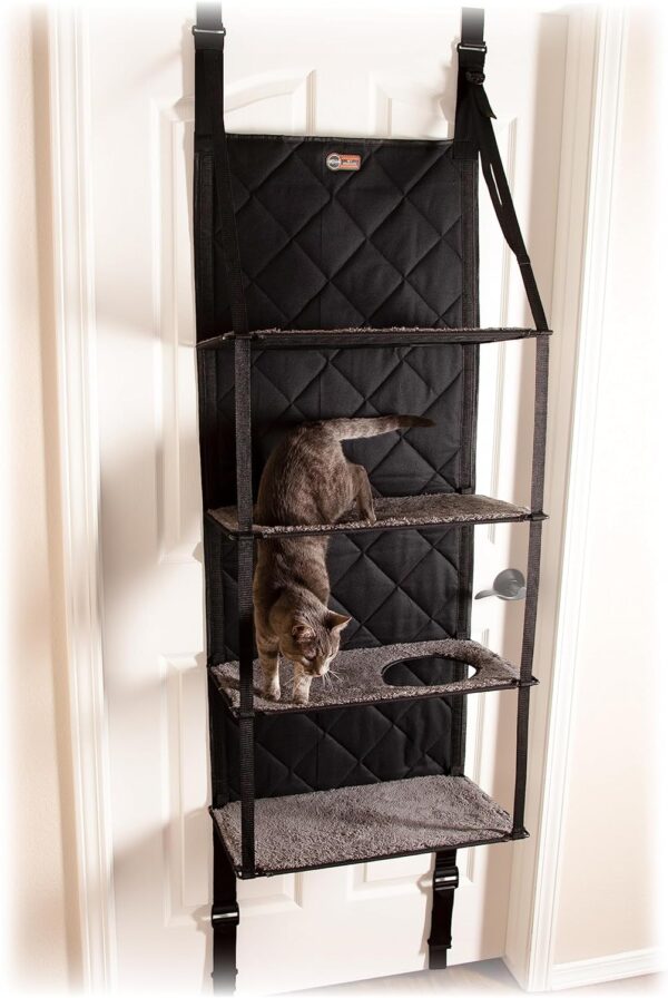 K&H Pet Products Hangin’ Cat Tree - 4 Story Gray 12 X 22 X 65 Inches