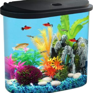 Koller Products AquaView 4.5-Gallon Aquarium Starter Kit with Full Filtration and LED Lighting - 7 Dazzling Colors to Select