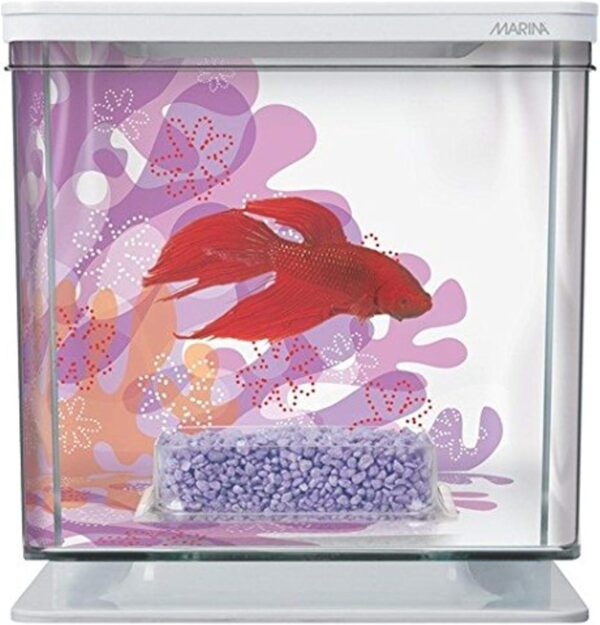 Marina Betta Aquarium Starter Kit, Flower