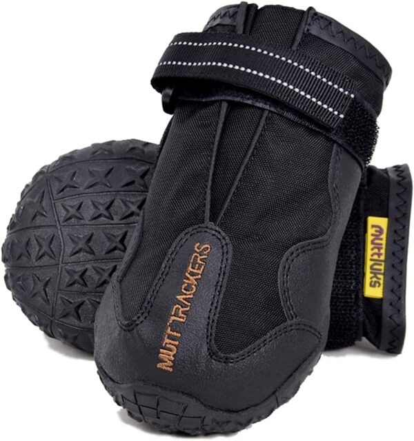 Muttluks, Mutt Trackers All-Season Dog Boots with Rubber Soles for Summer or Winter Weather - 2 Boots