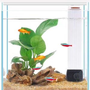 Pronetcus Betta Fish Tank, 2 Gallon Glass Aquarium Starter Kit, Small Fish Tank with Filter and Light.