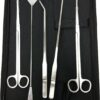 Signstek Aquarium long Tweezers Scissors Spatula Tool Set - 5 in 1 Stainless Steel Fish Tank clean accessories kits for Aquatic Plants, Snakes, Spiders
