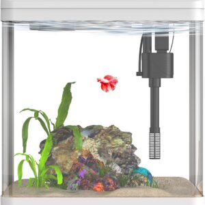 Small Fish Tank with Filter and Light, 2 Gallon Betta Fish Tank Starter Kits，Self-Cleaning Fish Tank.