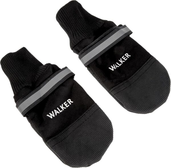 TRIXIE Warm Lined and Water-Repellent Dog Shoes Paw Protection Walker Care Comfort, XXL, Pack of 2, Black - 19475