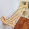 xiaofeng214 Wooden cat bridge mounted on the wall, scrape of sisal, to jump, pet furniture from 90cm (Color : Wood Cat Bridge, Tamaño : 90cm)