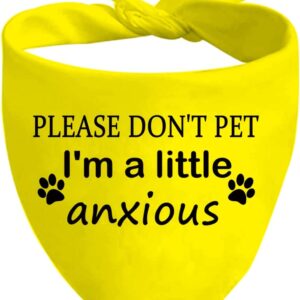 1 Piece Nervous Anxious Dog Bandana Ask To Pet Dog Bandana Nervous Dog Gear (a little anxious D)