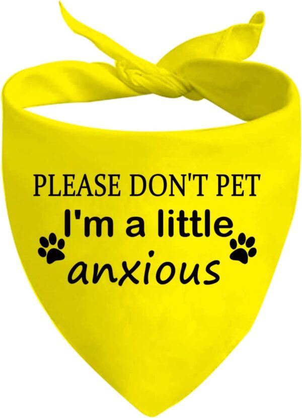 1 Piece Nervous Anxious Dog Bandana Ask To Pet Dog Bandana Nervous Dog Gear (a little anxious D)