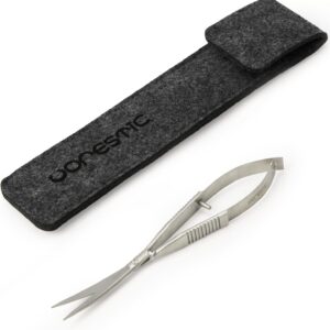 VORESTIC Spring Scissors, 16cm, Silver, Stainless Steel 304, Curved, Aquarium & Terrarium Tools