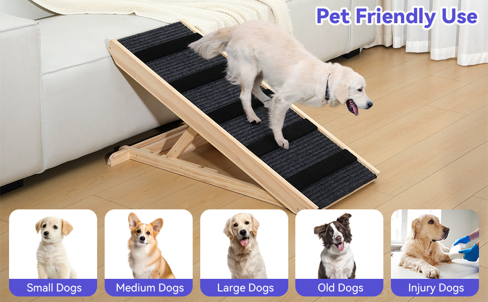 adjustable dog ramp for bed and couch