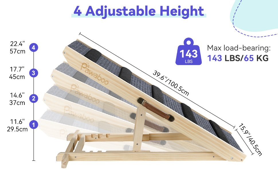 adjustable dog ramp for bed and couch