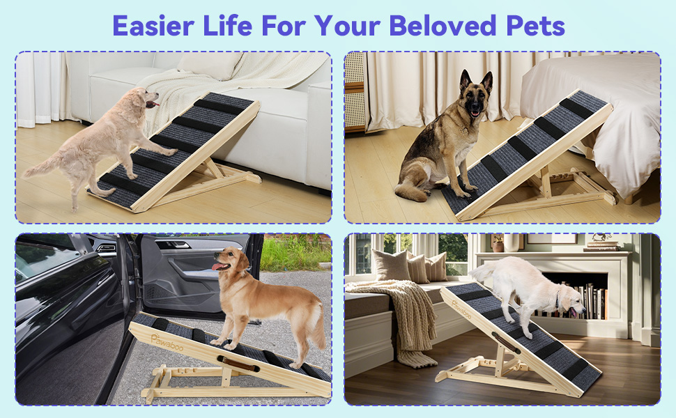 adjustable dog ramp for bed and couch