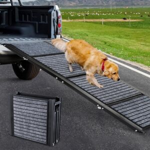 Snagle Paw Longest 180cm Dog Car Ramp,Protable Dog Ramp for Large Dogs with Anti-Slip Rug Surface,Folding Pet Ramp Stairs Up to 127KG Dog Ramps for Medium & Large Dogs Get Into a Car, SUV & Truck