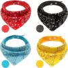 PAWCHIE Dog Bandanas Small Reversible Styles Pet Triangle Scarf Bibs - Adjustable with Two Snaps - Kerchief Set Accessories for Dogs, Puppy, Cats