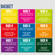 basket muzzle size guide