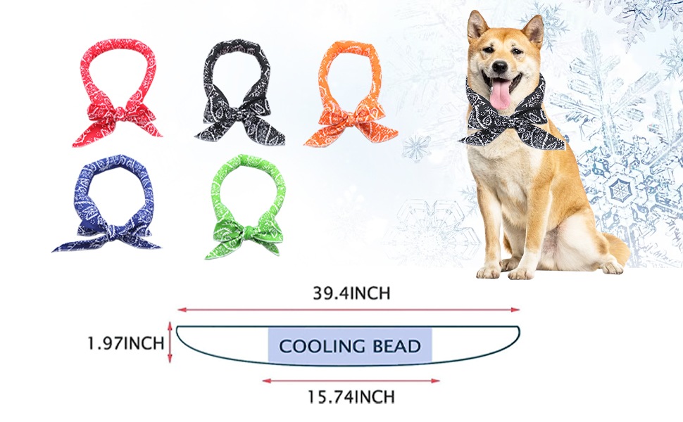 5 COLOUR COOLING BANDANA FOR YOUR PETS