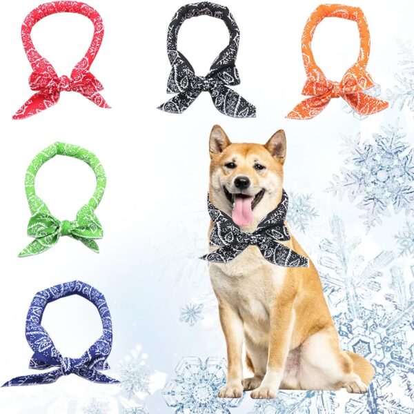 SHCHME Dog Cooling Bandana Pet Cooling Bandana Neck Wrap For Dog and Cats in Hot Weather for Outdoor Hunting Training and Camping (5 colours)