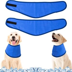 2pcs Dog Cooling Bandana Pet Ice Cool Scarf Dogs Breathable Cooling Vest Chill Out Neck Wrap Cooler Cat Ice Collar for Summer (Large (Neck Girth 16-22 inch))