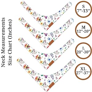 DogCatz Dog and Cat Bandanas Neck Size Chart