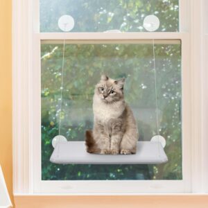 Radsocken Window Mounted Cat Basking Hammock, Cat Window Hammock Perch, Cat Safety Sunny Bed with Durable Heavy Duty Suction Cups Resting Sunny Window Seat Holds up to 30lbs