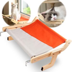 Cat Window Bed Hammock, Cat Radiator Bed Cat Window Perch for Indoor Cats Adjustable Holds Up 18kg Used for Window, Bedside, Verandahs, Radiator