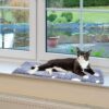pet prime Luminous Print Cat Window Lying Mat for Windowsill,Cat Window Bed Mat 89.5 x 27.5CM,Windowsill Cat Cushion Bed