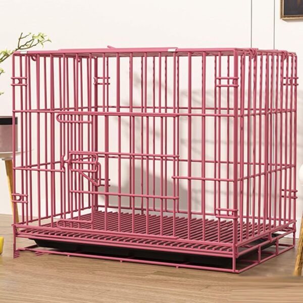 Indoor Cat Cage Lockable Habitat Box With Tray And Hammock Home Indoor Double-layer Free Space Two-story Cat House Cat Supplies (Color : Pink, Size : W60xL85xH70cm/W23.6xL33.5xH27.6in)