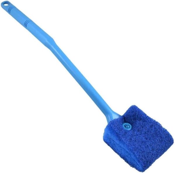 Voarge Aquarium Cleaning Brush Fish Tank Glass Plant Algae Scraper Scrubber Cleaner, Double Sided Sponge, Tools Long Handle Scrubber for Glass, 40cm