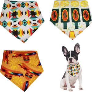 3 Pcs Mexican Dog Bandana,Adjustable Dog Neckerchief Triangle Dog Bandanas for Small Dogs Cat Bandana,Washable Kerchief Set for Dogs Cats Pets Mexican Dog Costume Accessories