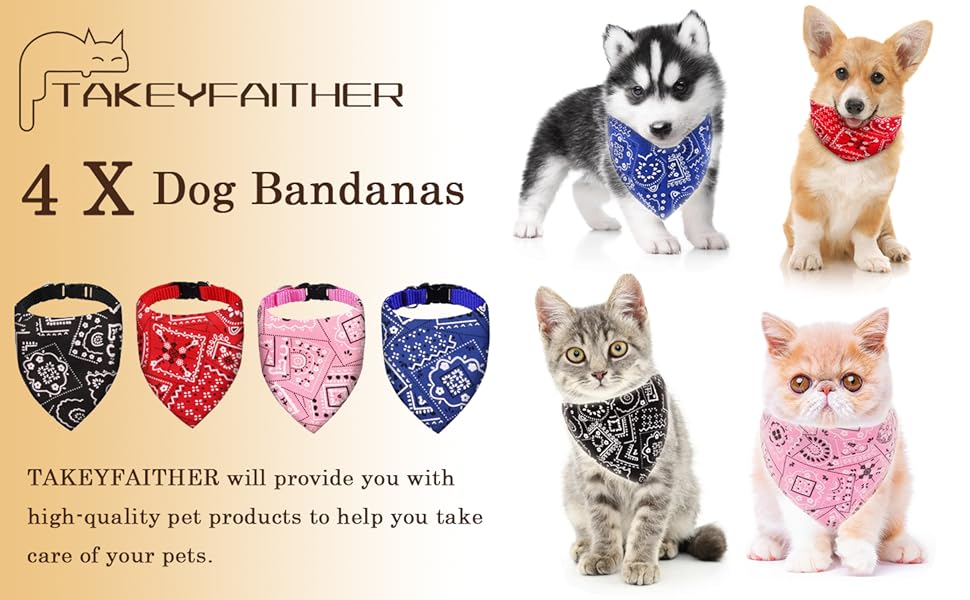 Dog Bandanas Pet Triangle Bibs Boho Scarf Collar Kerchief