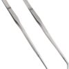Aquarium Tweezers,2 Pcs Aquarium Straight and Curved Tweezers Stainless Steel Tongs Tweezers,27 cm Aquarium Tank Tweezers for Fish Tank Plant Aquascape Tools,Feeding Tongs
