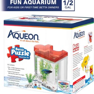 Aqueon Betta Puzzle Half Gallon Aquarium Kit,