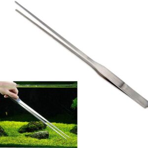 BinaryABC Aquarium Tweezers,Stainless Steel Feeding Straight Tweezer 27cm