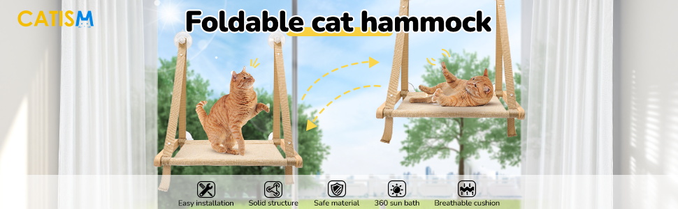 foldable cat hammock