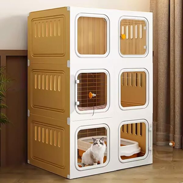 Cat Cage Indoor, Cat Enclosure, Cat Cage Crate, Cat cage with litter box, DIY Cat Playpen, with litter box, cat hammock, enclosed cat cage, for 1-2 Cats, Ferret, Chinchilla, Rabbit, Small An