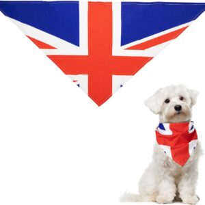 Dog Bandana, Union Jack Bandana for Dog, Pet Dog Bandana Triangle Scarf, Personalised Dog Bandana Celebrations Street Party, Dog Cat Scarf for Decorations A6-MZQSJJ