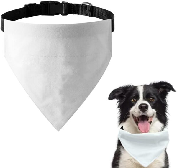 Dog Bandana with Adjustable Buckle Blank Dog Bandanas with D-Ring Double Sided Pet Triangle Scarf Bibs for Small Medium Dogs Puppy Accessories DIY Graffiti