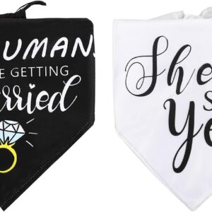 Funny Engagement Gift Dog Bandana,My Humans are Getting Married Dog Wedding Outfit She Said Yes Dog Wedding Bandana,Pet Scarf Dog Engagement Announcement,Pet Accessories,Dogs Cats Lovers Gift